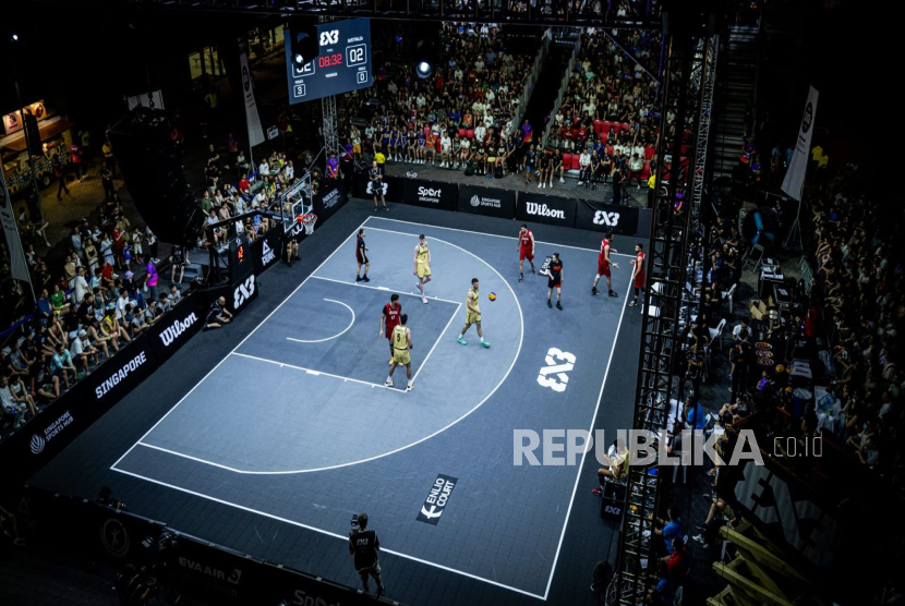 Pertandingan FIBA 3x3 (ilustrasi).