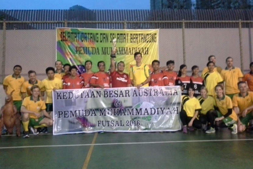 Pertandingan futsal persahabatan antara Pimpinan Pusat Pemuda Muhammadiyah dangan Kedutaan Besar Australia