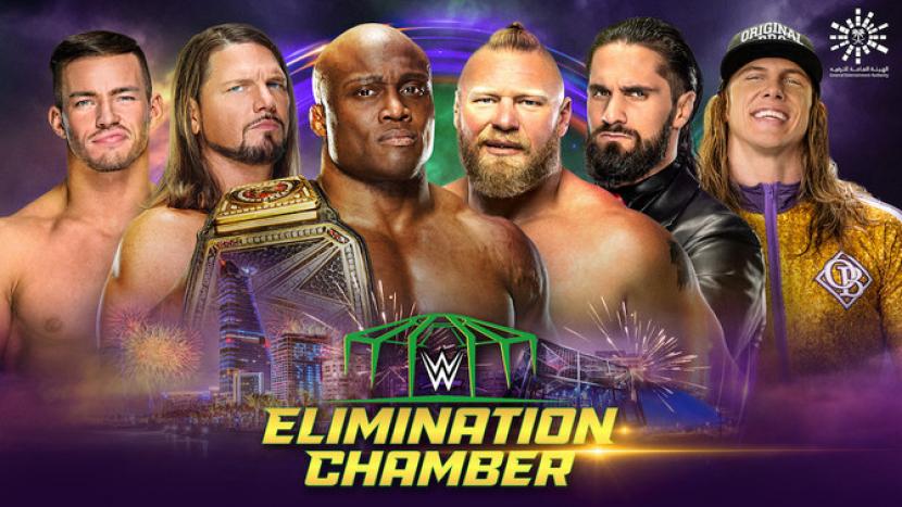 Pertandingan gulat World Wrestling Entertainment (WWE) Smackdown digelar di Jeddah, Arab Saudi untuk laga Elimination Chambe, Sabtu (19/2/2022). Pertandingan Gulat WWE Smackdown Kembali Digelar di Arab Saudi