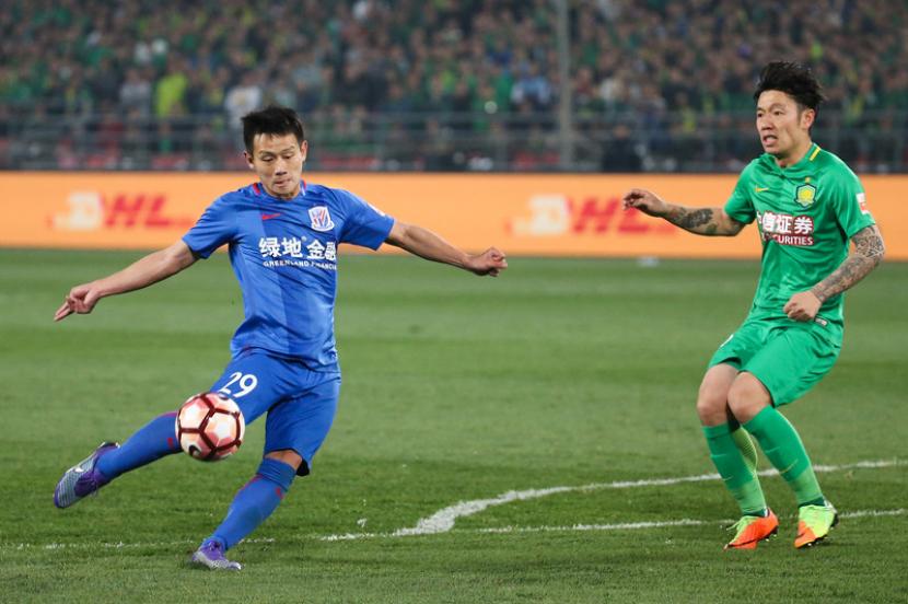 Pertandingan Liga Super China (ilustrasi).