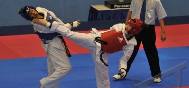 Pertandingan taekwondo nomor 67 kg putri SEA Games XXVI di Jakarta. (ilustrasi)