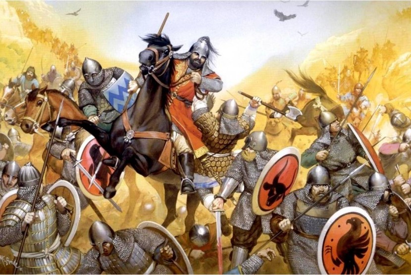 Pertempuran bala tentara Seljuk dengan tenara Salib.