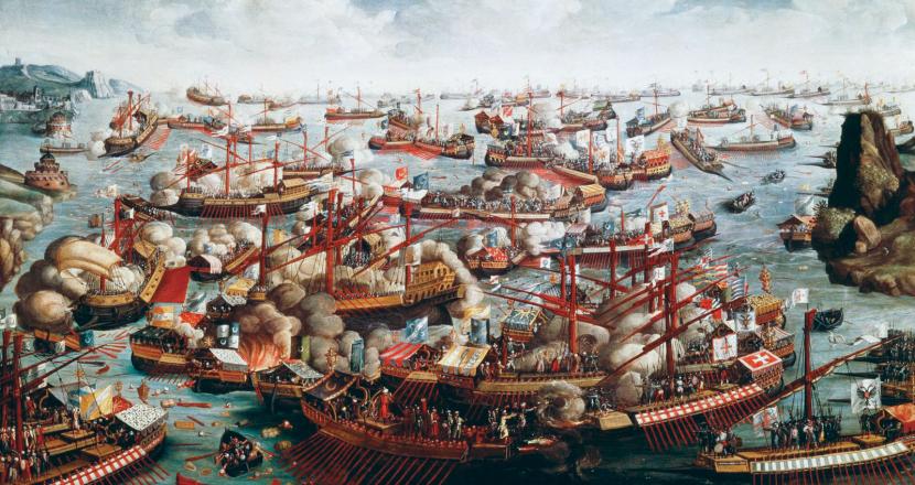 Pertempuran Lepanto (kini Nafpaktos, Yunani) yang berlangsung 450 tahun lalu adalah pertempuran laut terbesar abad ke-16. Pasukan angkatan laut Kristen dengan nama Liga Suci, sebuah koalisi yang dibentuk oleh Kekaisaran Spanyol Venesia dan negara-negara Kepausan bertempur melawan pasukan Kekaisaran Ottoman yang terjadi pada 7 Oktober 1571.