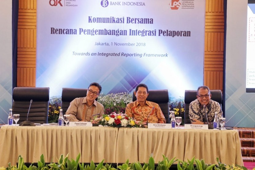 Pertemuan bersama antara pimpinan BI, OJK dan LPS dengan direktur utama seluruh bank umum di Indonesia, Kamis (1/11). 