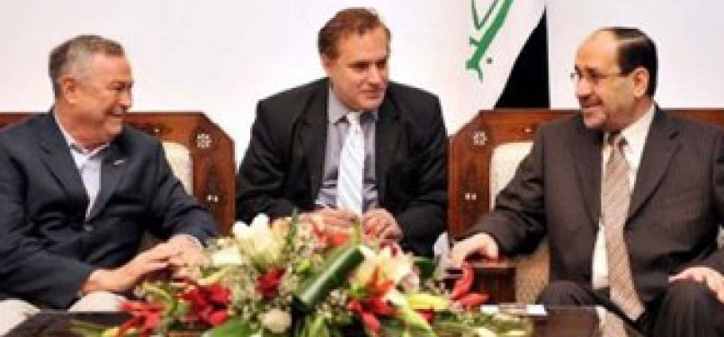 Pertemuan Dana Rohrabacher (kiri) dan Perdana Menteri Irak, Nouri al-Maliki.