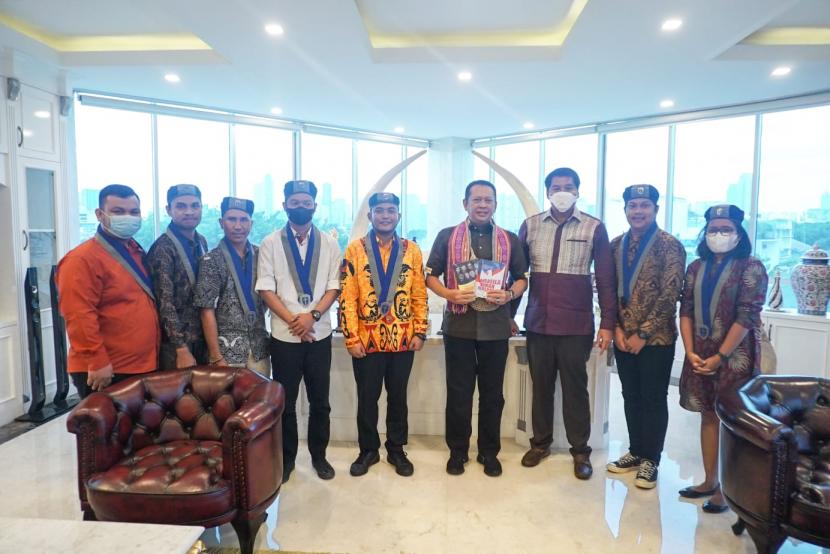 Pertemuan Pengurus Pusat GMKI bersama Ketua MPR RI Bambang Soesatyo di Gedung MPR, Senin (13/12). 