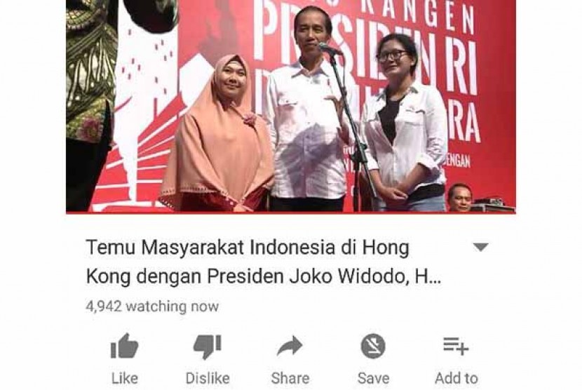 Pertemuan Presiden Jokowi bersama masyarakat Indonesia yang berada di  Hongkong