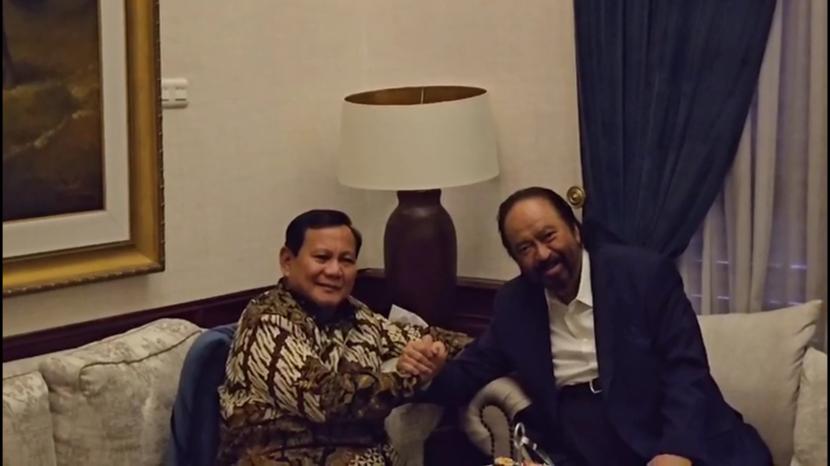 Pertemuan Presiden terpilih Prabowo Subianto dan Ketum Nasdem Surya Paloh