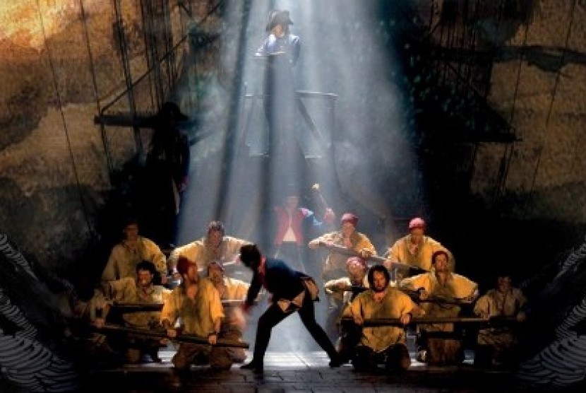 Pertunjukan drama musikal 'Les Miserables' di Panggung Broadway, New York.
