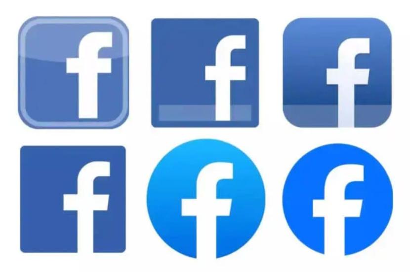 Perubahan logo Facebook dari waktu ke waktu.