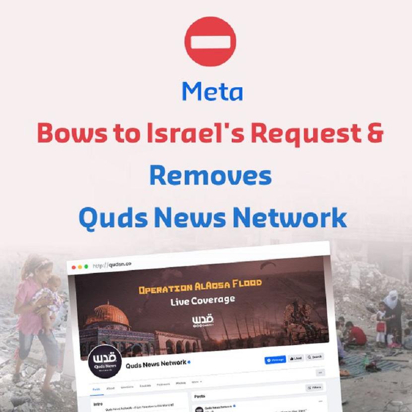 Perusahaan Meta telah menghapus laman Facebook Quds News Network (QNN).