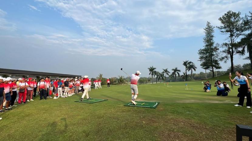 Perusahaan tanda tangan digital Privy menggelar ajang Privy Golf Point Tournament 2023 di Sentul Highland Golf Club, Sentul, Bogor, Jawa Barat, Kamis (11/5/2023).
