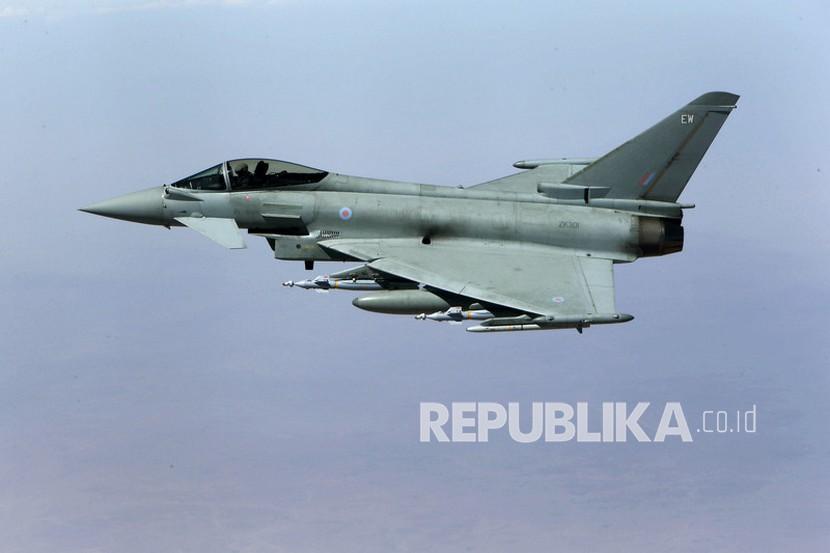 Pesawat Eurofighter Typhoon yang diincar Menhan Prabowo Subianto untuk memperkuat TNI AU.