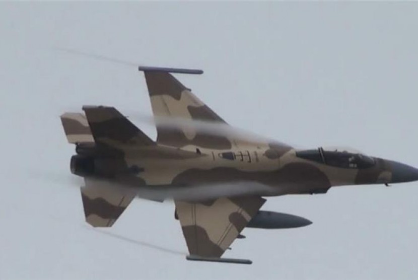 Pesawat F-16 milik militer Maroko.
