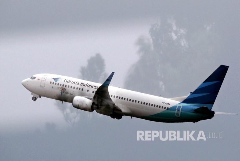Pesawat Garuda Indonesia (ilustrasi).