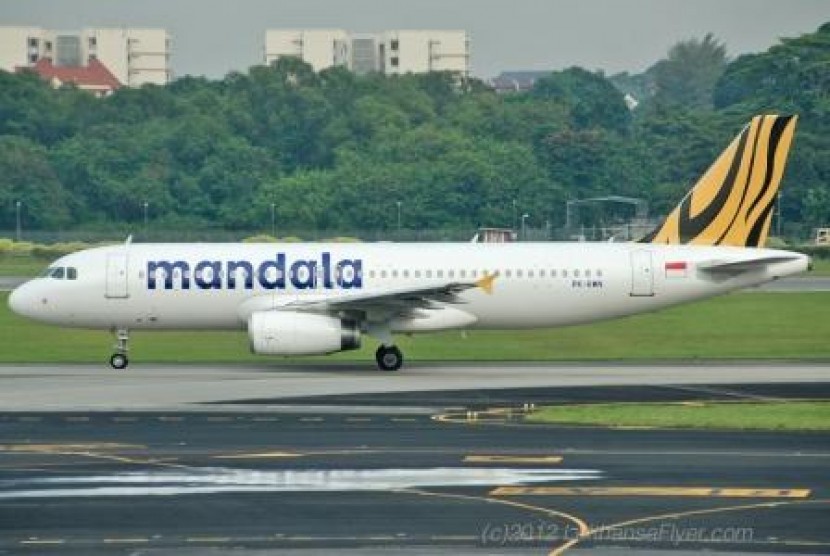 Pesawat milik maskapai Tigerair Mandala