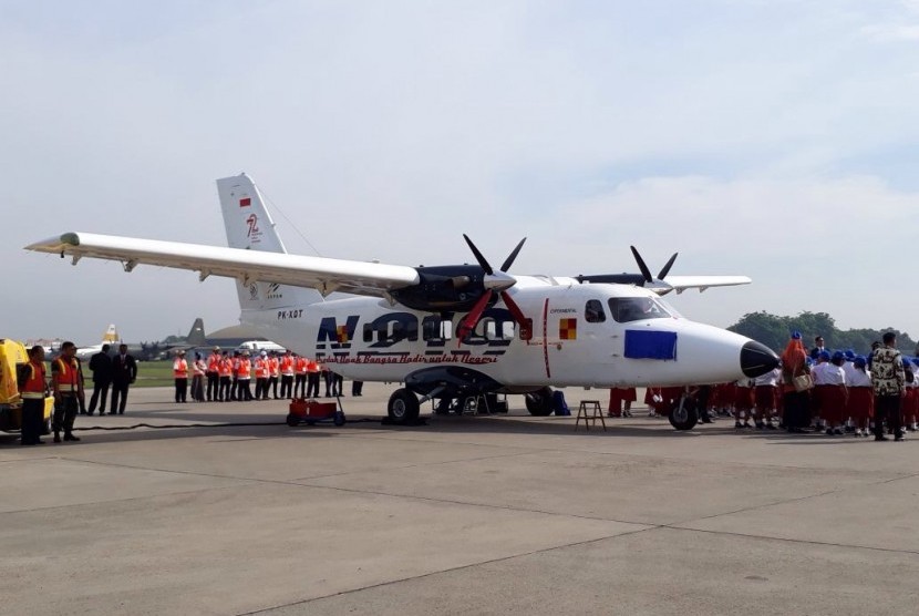 Pesawat N219 yang diberi nama Nurtanio oleh Presiden Joko Widodo.