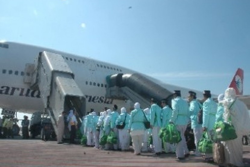 Pesawat pengangkut jamaah haji.