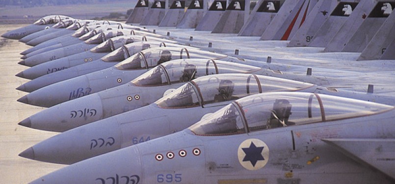 Pesawat tempur militer Israel.