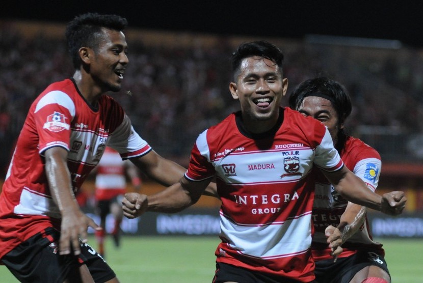 Para pemain Madura United (ilustrasi).