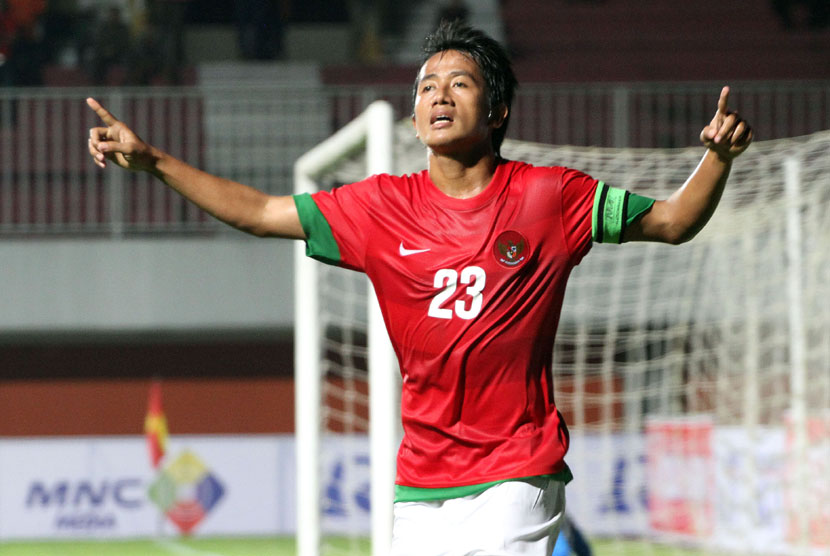 Pesepakbola Timnas U-23 Indonesia, Bayu Gatra . (Antara/Regina Safri).