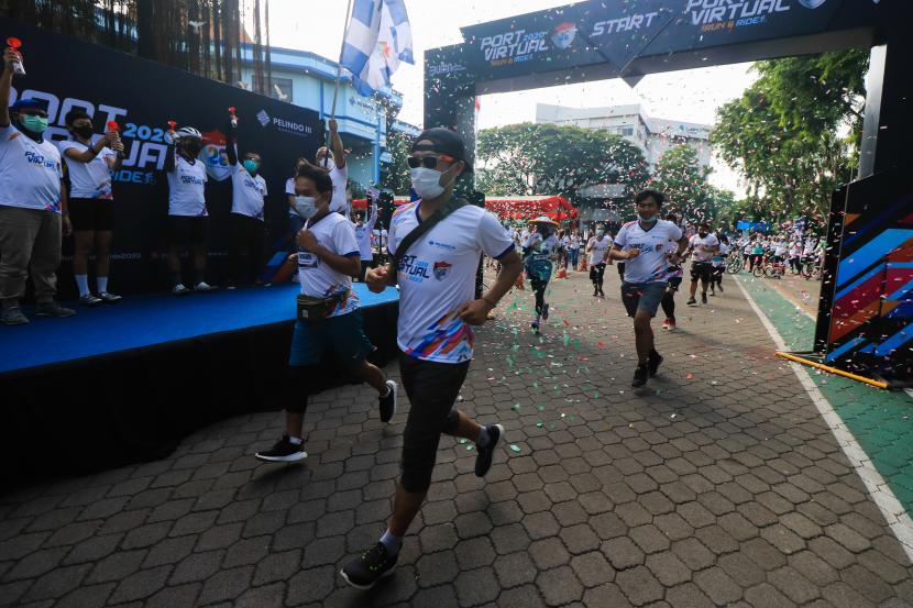 Gelaran run and ride (ilustrasi). PT Pelabuhan Indonesia (Persero) atau Pelindo mencatat sedikitnya 20.800 orang terdaftar sebagai peserta kompetisi Pelindo Run and Ride 2022. 