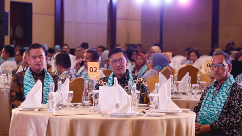 Peserta Rapat Kerja Nasional (Rakernas) Pengelolaan Keuangan Daerah 2023 di Swiss-Belhotel, Serpong Kota Tangsel, Provinsi Banten pada Rabu (20/9/2023). 
