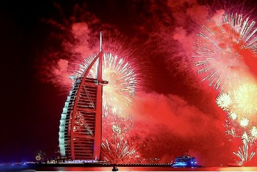 Pesta kembang api di Dubai (ilustrasi)