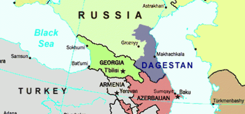 Peta Dagestan.