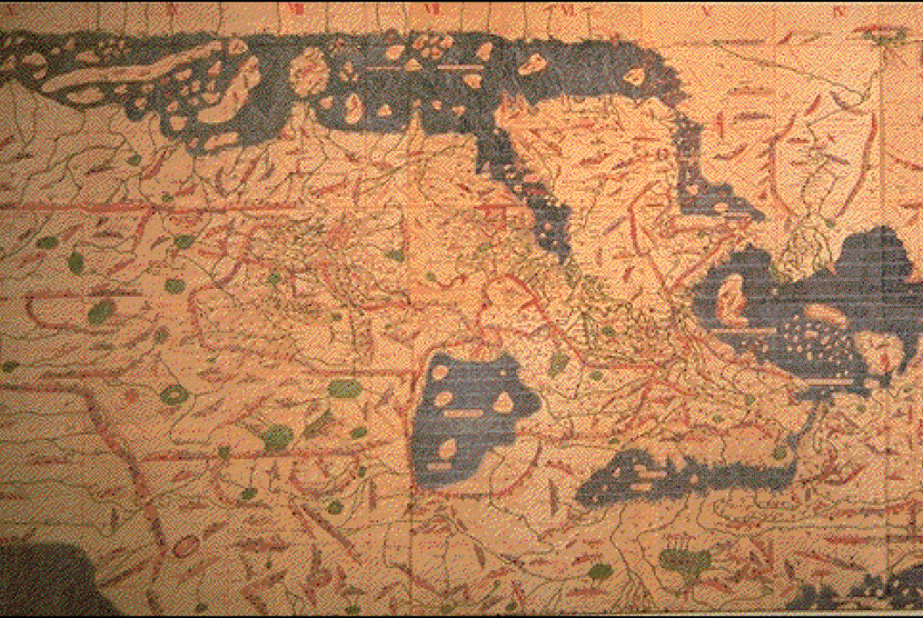 Peta dunia karya Al-Idrisi.