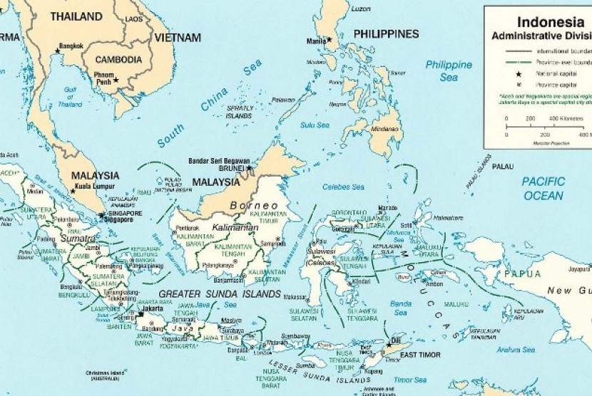 Peta Indonesia (ilustrasi).