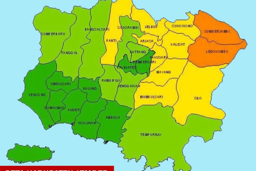 Peta Kabupaten Jember