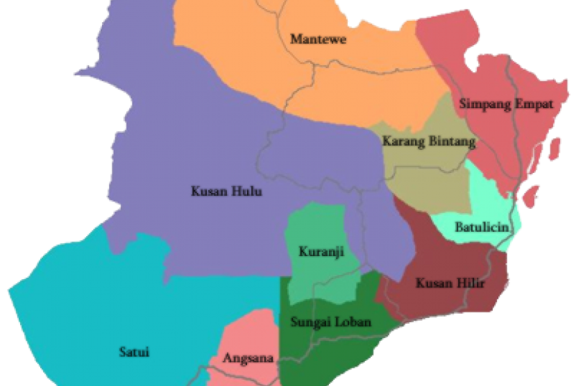 Peta Kabupaten Tanah Bumbu