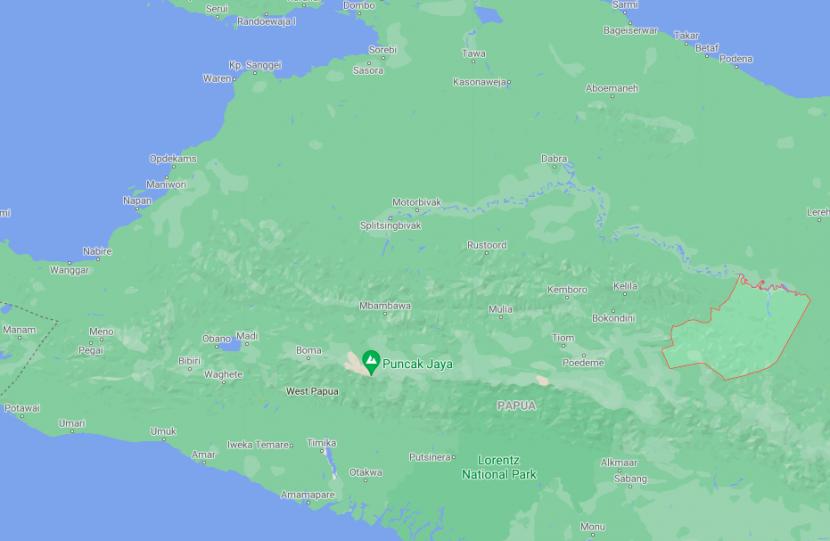 Peta Kabupaten Yalimo, Papua