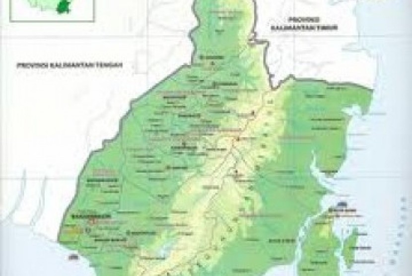 Peta Kalimantan Selatan (ist)