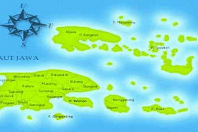 Peta kepulauan Madura (ilustrasi).