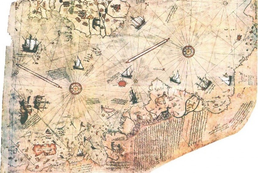 Sejumlah data tegaskan Benua Amerika ditemukan pertama oleh Muslim. Ilustrasi peta Benua Amerika