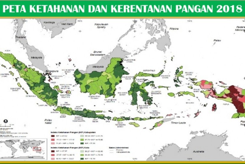 Peta Ketahanan dan Kerawanan Pangan (Food Security and Vulnerability Atlas/FSVA) 2018