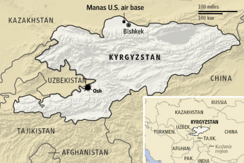 Peta Kirgistan.