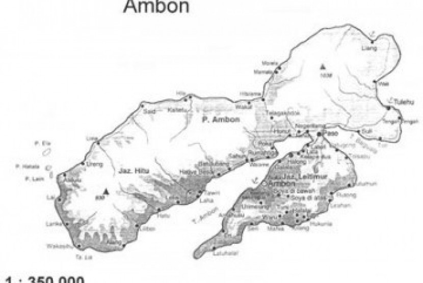 Peta Kota Ambon (ilustrasi)