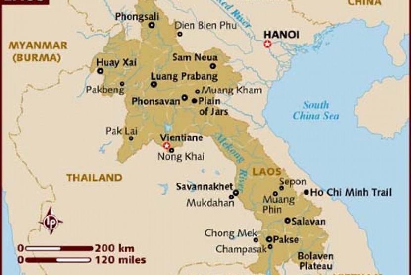 Peta Laos.