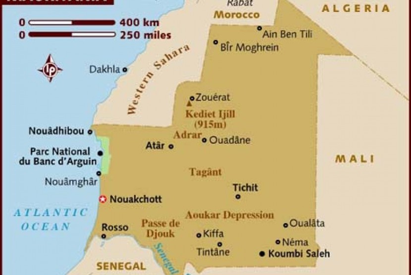 Peta Mauritania.