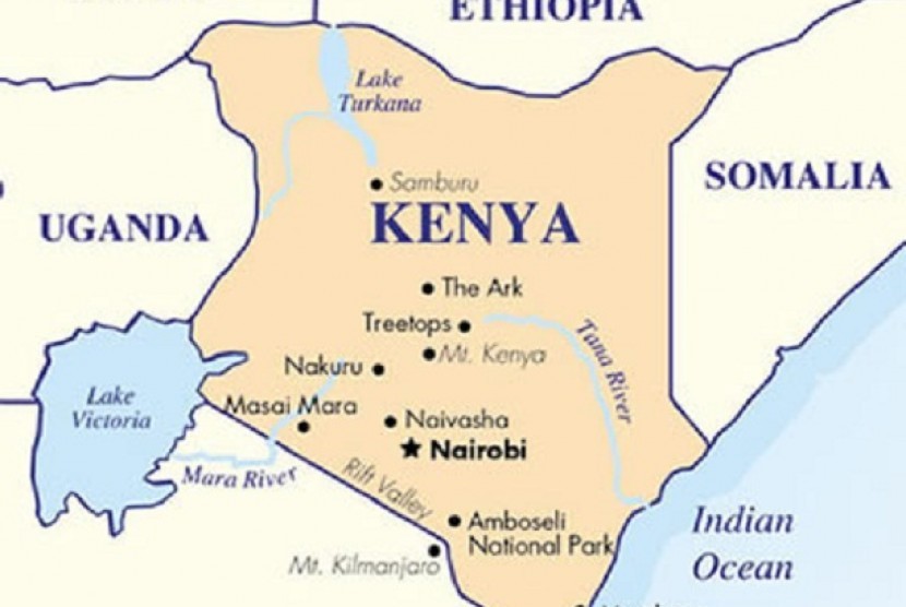 Peta Negara Kenya