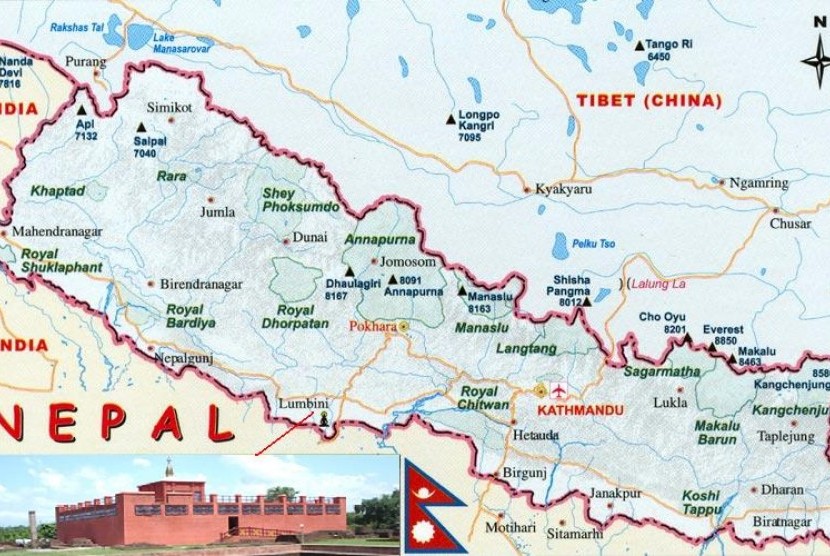 Peta perbatasan Nepal-India