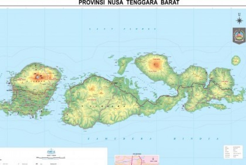 Peta Provinsi NTB.