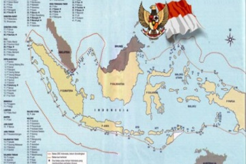 Peta pulau terdepan Indonesia