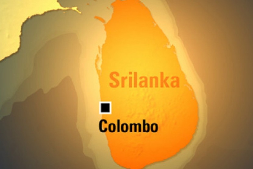 Peta Sri Lanka. Ilustrasi