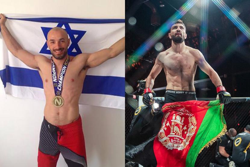 Petarung Afganistan Javid Basharat kalahkan petarung Israel Oron Kahlon dalam tiga ronde, setelah menyebutnya teroris.