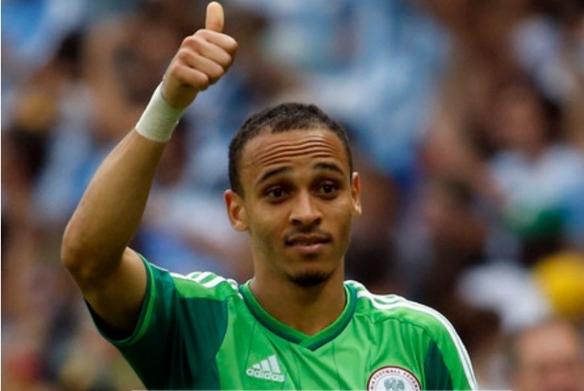 Peter Odemwingie saat memperkuat timnas Nigeria.