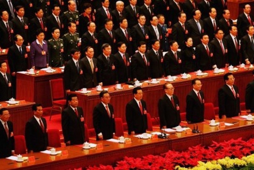 Petinggi Partai Komunis Cina dalam kongres nasional lima tahun lalu
